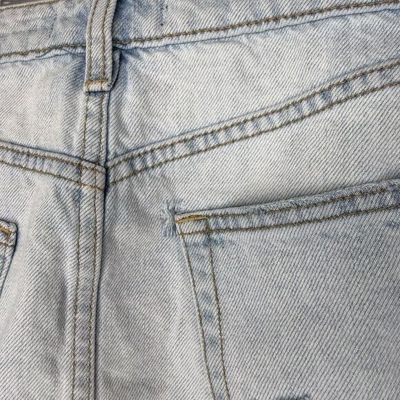 WE THE FREE Distressed Button Fly Denim Mini Skirt - Picture 7 of 7
